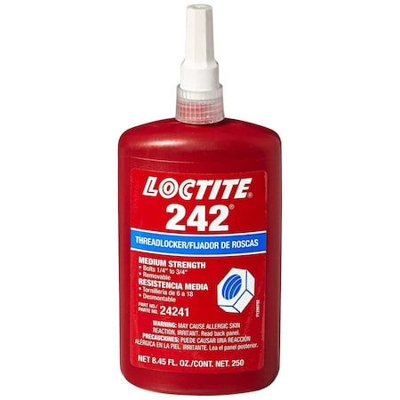 Loctite 242R Threadlocker Blue, Medium Strength 250 ml Bottle LOC24241